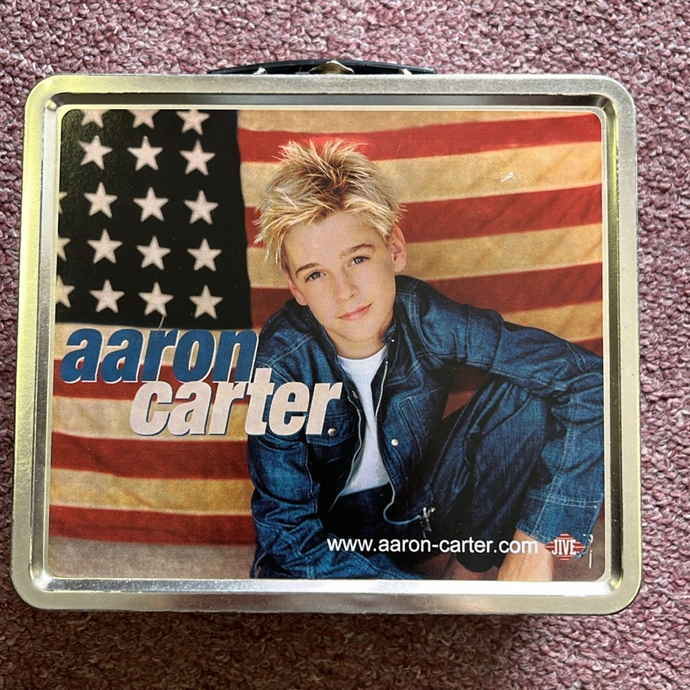 Aaron Carter Aaron's Pary Metal Lunch Box Rare 2000 US